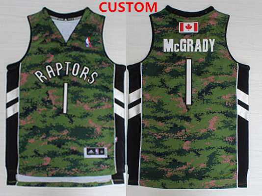 Men%27s Toronto Raptors Custom Revolution 30 Swingman Camo Jersey